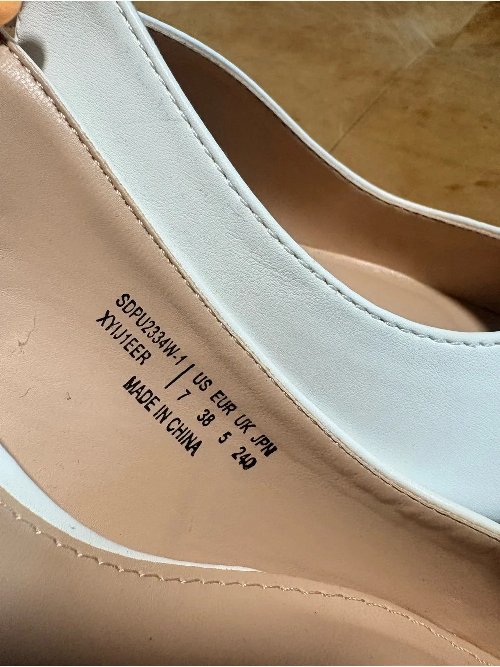 Pointed-Toe White Slingback Kitten Heels